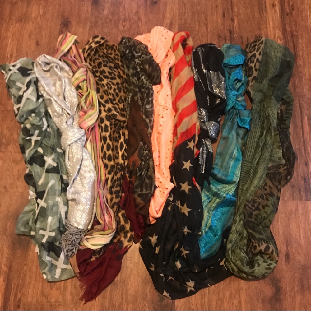 Colored group of scarves!